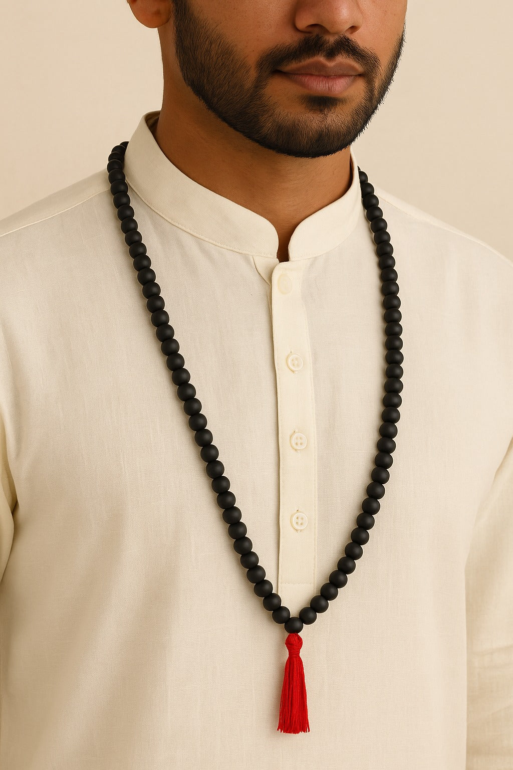 Original Natural Beads Karungali Mala with Silver Cap and certificate