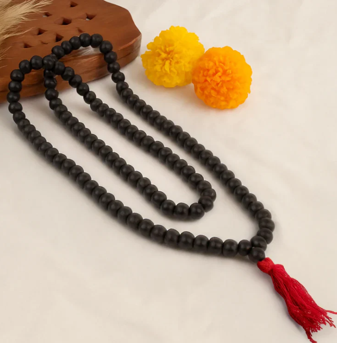 Original Karungali Malai 108-Beads Ebony Wood